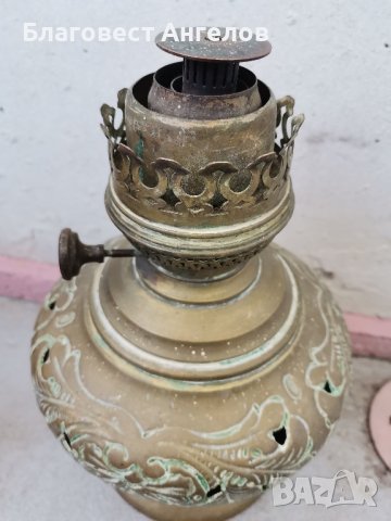 Стара газена лампа , снимка 3 - Антикварни и старинни предмети - 43542017