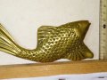 Стара ГОЛЯМА ТЕЖКА МАСИВНА КРАСИВА ДЕКОРАТИВНА БРОНЗОНА РИБА - ЗЛАТНАТА РИБКА 42709, снимка 11
