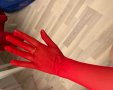 червени ръкавици от тюл, снимка 3