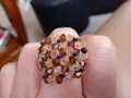 Автентичен ръчно изработен винтидж пръстен от мъниста , снимка 3