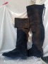 ЛУКС чизми, гамаши КАТО НОВИ 39 - 40  дамски ботуши високи, 100% естествена кожа = естествен велур, снимка 1