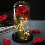 Уникална Роза в Стъкленица с LED Светлина - Вашият Идеален Подарък!, снимка 1