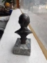 Малък бронзов бюст, фигура, статуетка, снимка 3