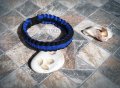 Мъжка плетена гривна, синьо и черно, снимка 1 - Гривни - 32773308