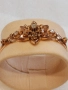 Автентична Руска златна дамска гривна с инкрустирани множество диаманти,злато 14 карата(56),19 век, снимка 6