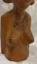 Бюст на африканска жена от дърво масив, снимка 5