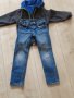 Дънки H&M + суитчър 128см, снимка 1 - Детски панталони и дънки - 43029053