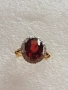 Съвременен дамски златен пръстен 18к с прекрасен гранат и диаманти.Има и сертификат , снимка 4