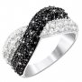 Красив сребърен пръстен с камъни черни, снимка 2