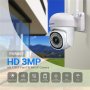 Външна безжична IP камера ESCAM PVR007, FHD, 1080P, H.265, 3MP, WIFI, Водоустойчива, снимка 2
