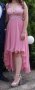 Официална, бална рокля в пепелно розово