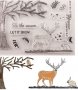 Гора с дърво елен заек бухал силиконов гумен печат декор бисквитки фондан Scrapbooking, снимка 1 - Други - 27492544