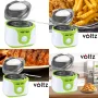 Промоция: Фритюрник Voltz V51980A, 2 Литра, 1300W, 80-190 C, Незалепващ съд, Бяло с Зелено , снимка 1