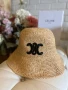 Шапка Селин*Celine Triomphe Raffia bucket hat original, снимка 8