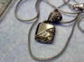 РЕТРО АРТ СРЕБЪРЕН ПЕНДАНТ СРЕБРО 800 с БЯЛО КОТЕШКО ОКО и СРЕБЪРНА 925 ВЕРИЖКА с БЯЛА ПОЗЛАТА 49761, снимка 11