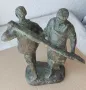 Работници, статуетка, фигура, пластика, патина, надпис и  спортист с бухалка, снимка 8