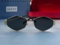 Дамски слънчеви очила Gucci ромб 3 цвята черни сребърни златни , снимка 7