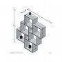 Стенна етажерка с 6 големи и 2 малки рафта, снимка 5