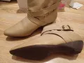 Дамски бежови боти от естествена кожа, 36-38, снимка 4
