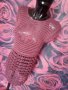 Атрактивна мрежеста туника рокля за плаж Пепел от рози М, снимка 4