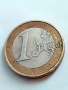 Колекционерска монета - 1 евро -Хуан Карлос- с грешка, снимка 2