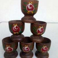 Дървени чашки, снимка 1 - Декорация за дома - 32223802