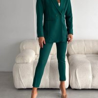 Дамски костюм с панталон и сако, Vitalite, Зелен 36-38-40-42-44-46, снимка 1 - Костюми - 43506500