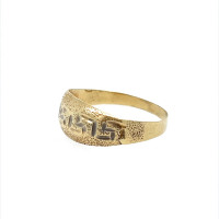 Златен дамски пръстен 1,03гр. размер:60 14кр. проба:585 модел:23029-1, снимка 2 - Пръстени - 44856095