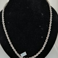 Красив сребърен синджир Буква АС, снимка 1 - Колиета, медальони, синджири - 43988657