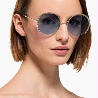 SWAROVSKI 🍊 Дамски метални слънчеви очила с разноцветни кристали Swarovski нови с кутия, снимка 7 - Слънчеви и диоптрични очила - 40647214