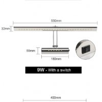 LED стенна лампа от неръждаема стомана за баня, кухня, коридор , хол, снимка 2 - Лампи за стена - 37999751