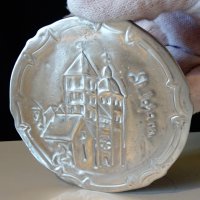 Чиния за хапки,подложка от калай с St. Johann . , снимка 1 - Антикварни и старинни предмети - 32573939