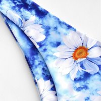 Бански Fleur Blue - S M L размери, снимка 3 - Бански костюми - 32498877