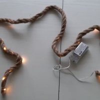 Уникални лампички вплетени във въже - 2 метра, снимка 4 - Лед осветление - 27530997