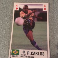 Футболна картичка Roberto Carlos Brazil - Aras Euro 2000, снимка 1 - Други ценни предмети - 32338834