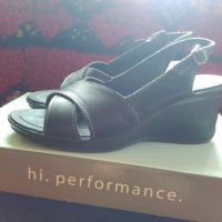 Дамски черни сандали на платформа от естествена кожа, снимка 3 - Сандали - 26729610