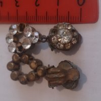 Старинни обеци с полу-скъпоценни камъни -75621, снимка 4 - Обеци - 28842098