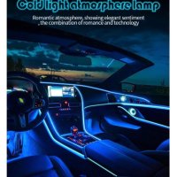 Автомобилна светеща лента, ел. проводник,неонови светлини, снимка 3 - Аксесоари и консумативи - 43439738