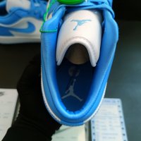 Nike Air Jordan 1 Low Unc 40 размер номер оригинални нови сини обувки унисекс мъжки маратонки , снимка 4 - Маратонки - 37515660