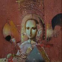 Николай Алексиев Олтар картина с маслени бои, снимка 2 - Картини - 37979606