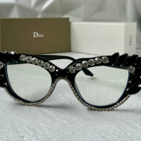 Dior прозрачни слънчеви очила, очила за компютър екстравагантни с камъни, снимка 4 - Слънчеви и диоптрични очила - 44845595