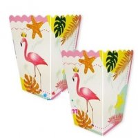 Фламинго Хаваи Тропически Парти кутия за дребни лакомства пуканки и др, снимка 1 - Други - 37970915