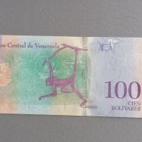 Банкнота - Венецуела - 100 боливара UNC | 2018г., снимка 2 - Нумизматика и бонистика - 42937503