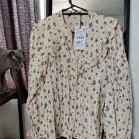 Блуза Zara с флорални мотиви , снимка 5 - Блузи с дълъг ръкав и пуловери - 36775900