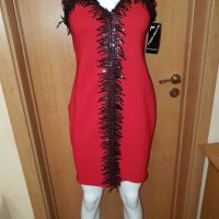 Официална червена нова рокля Fervente Istanbul , снимка 3 - Рокли - 28265452