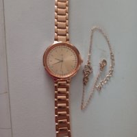 дамски часовник 36 мм,в цвят розово злато, снимка 2 - Дамски - 44059389