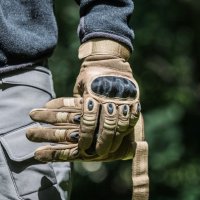 тактически ръкавици с протектори airsoft самозащита стрелба лов, снимка 5 - Екипировка - 37621073