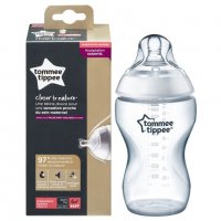 - 70 % Шишета Tommee Tippee 340 мл, С биберон за хранене, снимка 1 - Прибори, съдове, шишета и биберони - 38719256