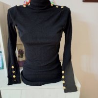 Дамско атрактивно ново поло, материя рипс, снимка 1 - Блузи с дълъг ръкав и пуловери - 43178949