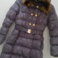 Дебело зимно дълго яке, ръст до 160см. , снимка 1 - Детски якета и елеци - 38443543
